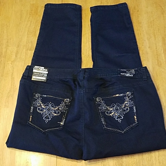 Plus Size Skinny Jeans Rhythm in Blues Stretch Denim Jeans - Picture 2 of 8
